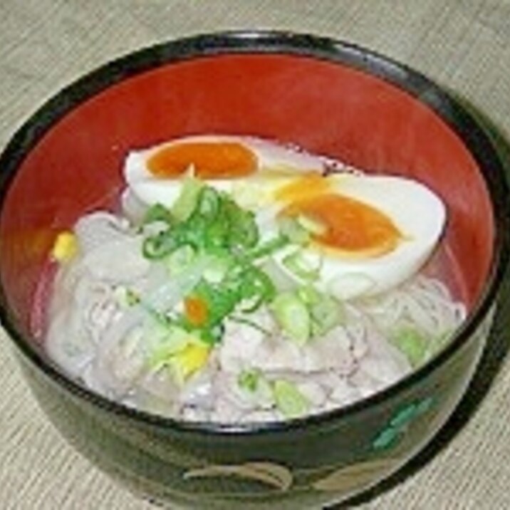 中華スープで塩ラーメン風素麺！